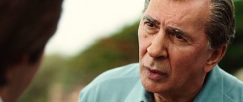 Movie still from “Frost/Nixon” (2008), directed by Ron Howard – An older man is looking into the distance; Close Up shot, Low angle