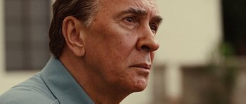 Movie still from “Frost/Nixon” (2008), directed by Ron Howard – An older man looking off into the distance; Close Up shot, Low angle