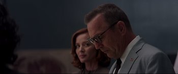 Movie still from “Hidden Figures” (2016), directed by Theodore Melfi – A man and a woman standing next to each other; Close Up shot, Low angle