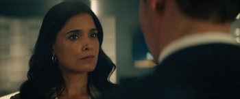 Movie still from “Gen V” (2023), created by Eric Kripke – A man and a woman are looking at one another; Close Up shot, Over the shoulder angle