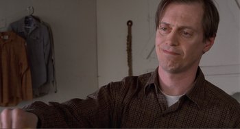 Movie still from “Ghost World” (2001), directed by Terry Zwigoff – A person wearing a plaid shirt; Close Up shot, Low angle