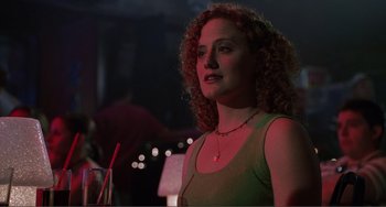 Movie still from “Ghost World” (2001), directed by Terry Zwigoff – A person with curly red hair; Close Up shot, Low angle