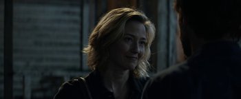 Movie still from “Ghostbusters: Afterlife” (2021), directed by Jason Reitman – A person with blonde hair; Close Up shot, Over the shoulder angle