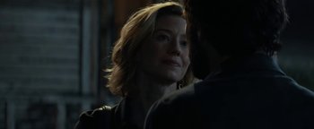 Movie still from “Ghostbusters: Afterlife” (2021), directed by Jason Reitman – A person looking at something; Close Up shot, Over the shoulder angle