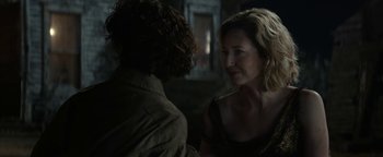 Movie still from “Ghostbusters: Afterlife” (2021), directed by Jason Reitman – A woman and a man talking to each other; Close Up shot, Over the shoulder angle