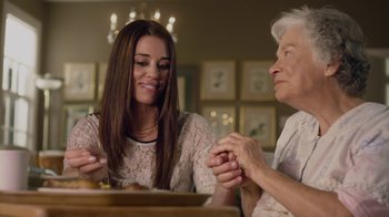 Movie still from “God's Not Dead” (2014), directed by Harold Cronk – A young woman and an older woman sitting at a dinner table; Close Up shot, Over the shoulder angle
