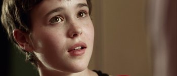 Movie still from “Hard Candy” (2005), directed by David Slade – A young girl's face; Close Up shot, Over the shoulder angle
