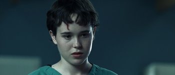 Movie still from “Hard Candy” (2005), directed by David Slade – A young person with blood on their face; Close Up shot, Low angle