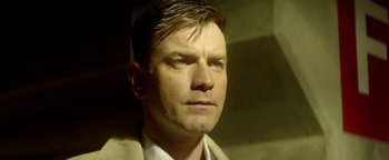 Movie still from “Haywire” (2011), directed by Steven Soderbergh – A person wearing a jacket; Close Up shot, Low angle