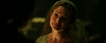 Movie still from “Hercules” (2014), directed by Brett Ratner – A person with curly red hair; Close Up shot, Over the shoulder angle