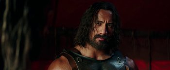 Movie still from “Hercules” (2014), directed by Brett Ratner – A person with a beard; Close Up shot, Over the shoulder angle