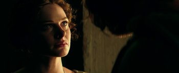 Movie still from “Hercules” (2014), directed by Brett Ratner – A person looking at a wall; Close Up shot, Over the shoulder angle