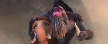 Movie still from “Ice Age: Continental Drift” (2012), directed by Michael Thurmeier – An image of an ice age movie scene; Close Up shot, Low angle
