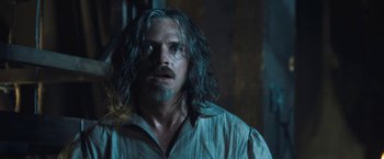 Movie still from “I, Frankenstein” (2014), directed by Stuart Beattie – A person with long hair; Close Up shot, Over the shoulder angle