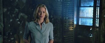 Movie still from “I, Frankenstein” (2014), directed by Stuart Beattie – A woman standing in front of a window; Medium shot, Over the shoulder angle