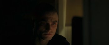 Movie still from “Imperium” (2016), directed by Daniel Ragussis – A person looking at the camera; Close Up shot, Over the shoulder angle