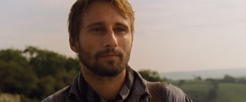 Movie still from “Far from the Madding Crowd” (2015), directed by Thomas Vinterberg – A person with a beard; Close Up shot, Over the shoulder angle