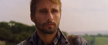 Movie still from “Far from the Madding Crowd” (2015), directed by Thomas Vinterberg – A person with a beard; Close Up shot, Low angle