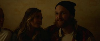 Movie still from “Ingrid Goes West” (2017), directed by Matt Spicer – A man and a woman posing for a picture; Close Up shot, Over the shoulder angle