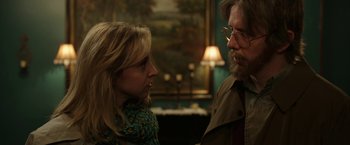 Movie still from “Insidious: Chapter 2” (2013), directed by James Wan – A man and a woman talking to each other; Close Up shot, Over the shoulder angle