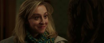 Movie still from “Insidious: Chapter 2” (2013), directed by James Wan – A person wearing a scarf; Close Up shot, Over the shoulder angle