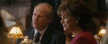 Movie still from “Into the Wild” (2007), directed by Sean Penn – A man and a woman sitting at a dinner table; Close Up shot, Over the shoulder angle