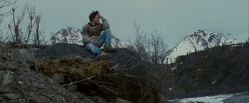 Movie still from “Into the Wild” (2007), directed by Sean Penn – Medium shot, Low angle