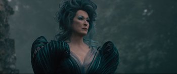 Movie still from “Into the Woods” (2014), directed by Rob Marshall – A person with long hair; Close Up shot, Low angle