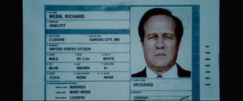 Movie still from “Jason Bourne” (2016), directed by Paul Greengrass – A person's id card; Extreme Close Up shot, Overhead angle