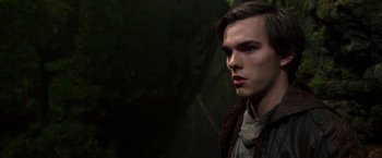 Movie still from “Jack the Giant Slayer” (2013), directed by Bryan Singer – A young man is looking into the distance; Close Up shot, Low angle