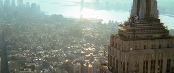 Movie still from “Jumper” (2008), directed by Doug Liman – A view of a large city from a high point; Extreme Wide shot, Low angle