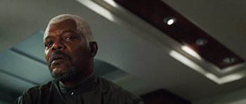 Movie still from “Jumper” (2008), directed by Doug Liman – A person wearing a jacket; Close Up shot, Low angle