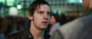 Movie still from “Jumper” (2008), directed by Doug Liman – A person with wet hair; Close Up shot, Low angle