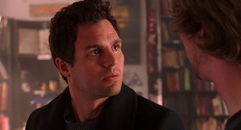 Movie still from “Just Like Heaven” (2005), directed by Mark Waters – A person wearing a jacket; Close Up shot, Over the shoulder angle