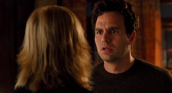 Movie still from “Just Like Heaven” (2005), directed by Mark Waters – A man and a woman talking to each other; Close Up shot, Over the shoulder angle