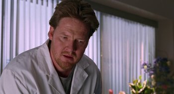 Movie still from “Just Like Heaven” (2005), directed by Mark Waters – A person wearing a lab coat; Close Up shot, Low angle