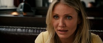 Movie still from “Knight and Day” (2010), directed by James Mangold – A person with blue eyes; Close Up shot, Over the shoulder angle