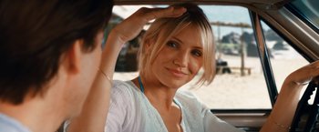 Movie still from “Knight and Day” (2010), directed by James Mangold – A person in a car; Close Up shot, Over the shoulder angle
