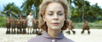 Movie still from “Kon-Tiki” (2012), directed by Espen Sandberg – A person wearing a shirt; Close Up shot, Over the shoulder angle