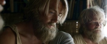 Movie still from “Kon-Tiki” (2012), directed by Espen Sandberg – A person with a long beard; Close Up shot, Low angle