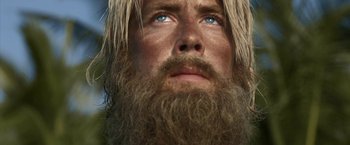 Movie still from “Kon-Tiki” (2012), directed by Espen Sandberg – A person with a beard and blue eyes; Close Up shot, Low angle