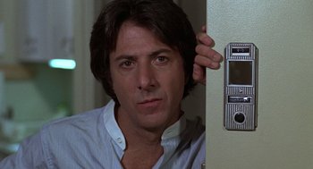 Movie still from “Kramer vs. Kramer” (1979), directed by Robert Benton – A person leaning against a wall; Close Up shot, Low angle