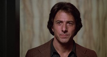 Movie still from “Kramer vs. Kramer” (1979), directed by Robert Benton – A person wearing a jacket; Close Up shot, Low angle