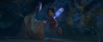 Movie still from “Kubo and the Two Strings” (2016), directed by Travis Knight – A scene from the animated movie kubo and the two strings; Wide shot, Low angle