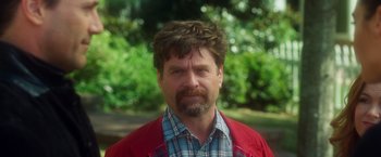 Movie still from “Keeping Up with the Joneses” (2016), directed by Greg Mottola – A person wearing a jacket; Close Up shot, Low angle