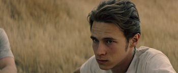 Movie still from “The Last Rampage” (2017), directed by Dwight H. Little – A person with long brown hair; Close Up shot, High angle
