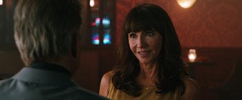 Movie still from “Last Vegas” (2013), directed by Jon Turteltaub – A person sitting in front of another person; Close Up shot, Over the shoulder angle