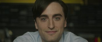 Movie still from “Life Itself” (2018), directed by Dan Fogelman – A man's face in a white shirt; Close Up shot, Low angle