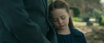 Movie still from “Life Itself” (2018), directed by Dan Fogelman – A little girl sitting in front of a person; Close Up shot, Over the shoulder angle