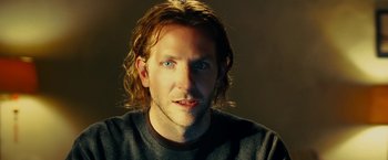 Movie still from “Limitless” (2011), directed by Neil Burger – A person with long hair; Close Up shot, Over the shoulder angle